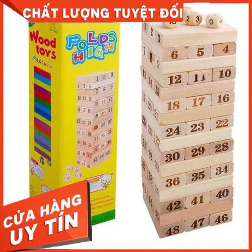 [XẢ KHO+FREE SHIP] Rút gỗ to Đồ chơi rút gỗ số loại to đại Wiss Toy kiểu mới 54 thanh