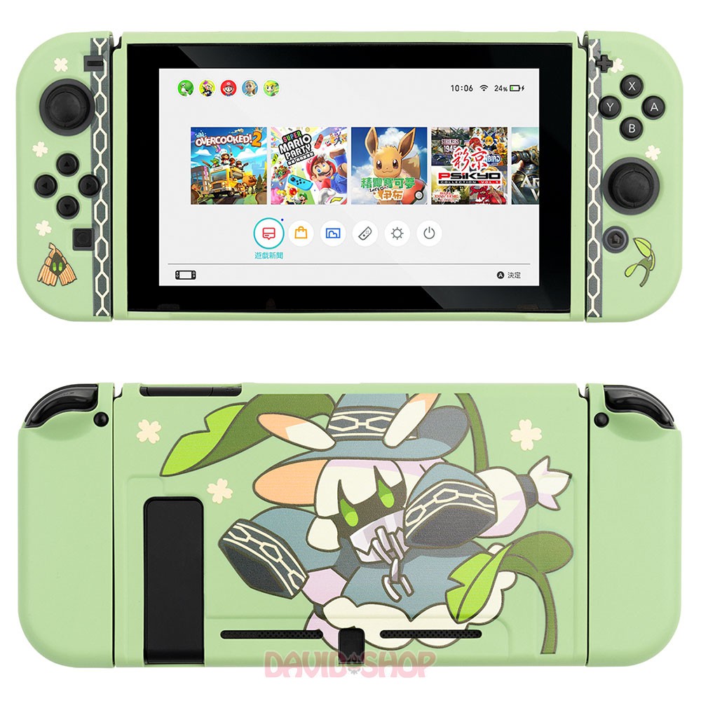 Ốp lưng + case Joy-Con chủ đề Yêu Tinh Mùa Xuân nhựa TPU dẻo cao cấp hãng Geekshare cho Nintendo Switch