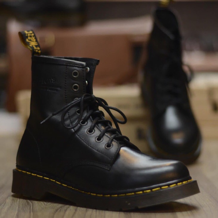 Giày Boots - Giày Dr Martens Da Bò -Bảo Hành 12 Tháng