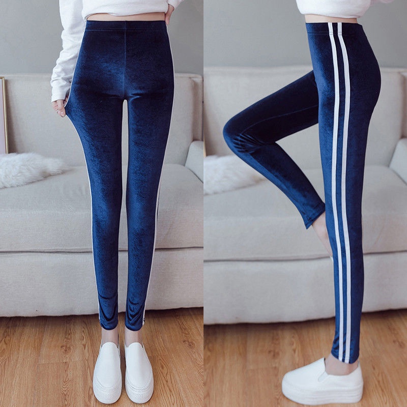 Quần legging nhung vàng dày dặn lót mặc ngoài thu đông cho nữ co giãn cao phong cách Hàn Quốc mẫu mới tôn dáng | BigBuy360 - bigbuy360.vn