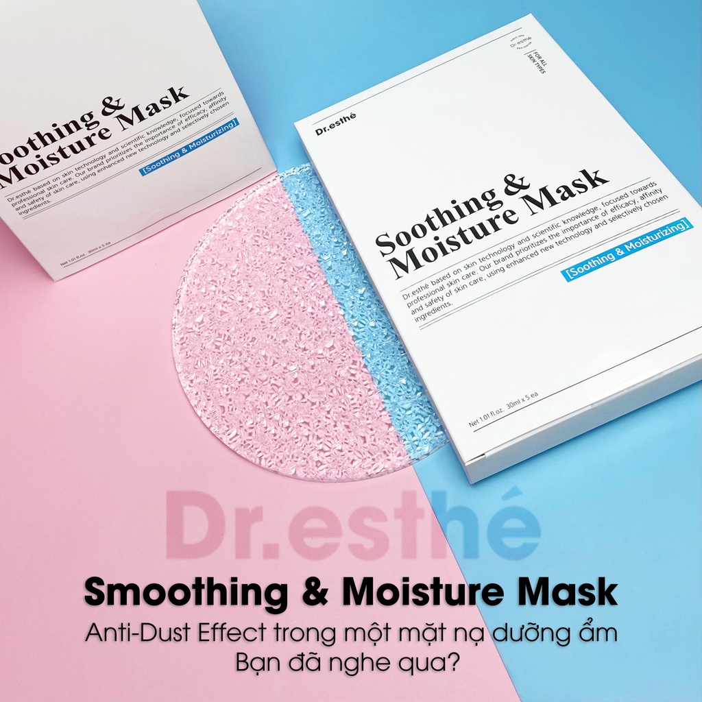 Dr.Esthé Soothing & Moisture Mask Mặt Nạ Cấp Ẩm Kháng Bụi Mịn Thanh Lọc Da