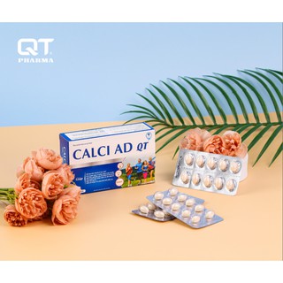 Calci AD QT Pharmar Việt Nam bổ sung calci tự nhiên, ngừa loãng xương, còi xương ở trẻ em, giúp phát tiển chiều cao