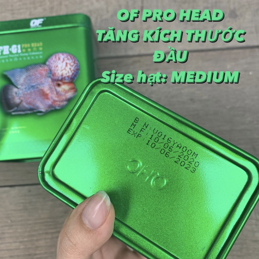 [ Chọn màu] Thức Ăn Cho Cá La Hán OF PRO HEAD FH-G1 120g.