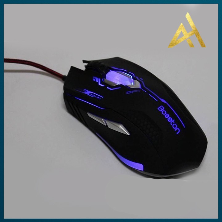 Chuột Máy Tính Laptop Mouse Chơi Game BOSSTON X11 Đèn LED - Chuột Gaming Có Dây Chuyên Game