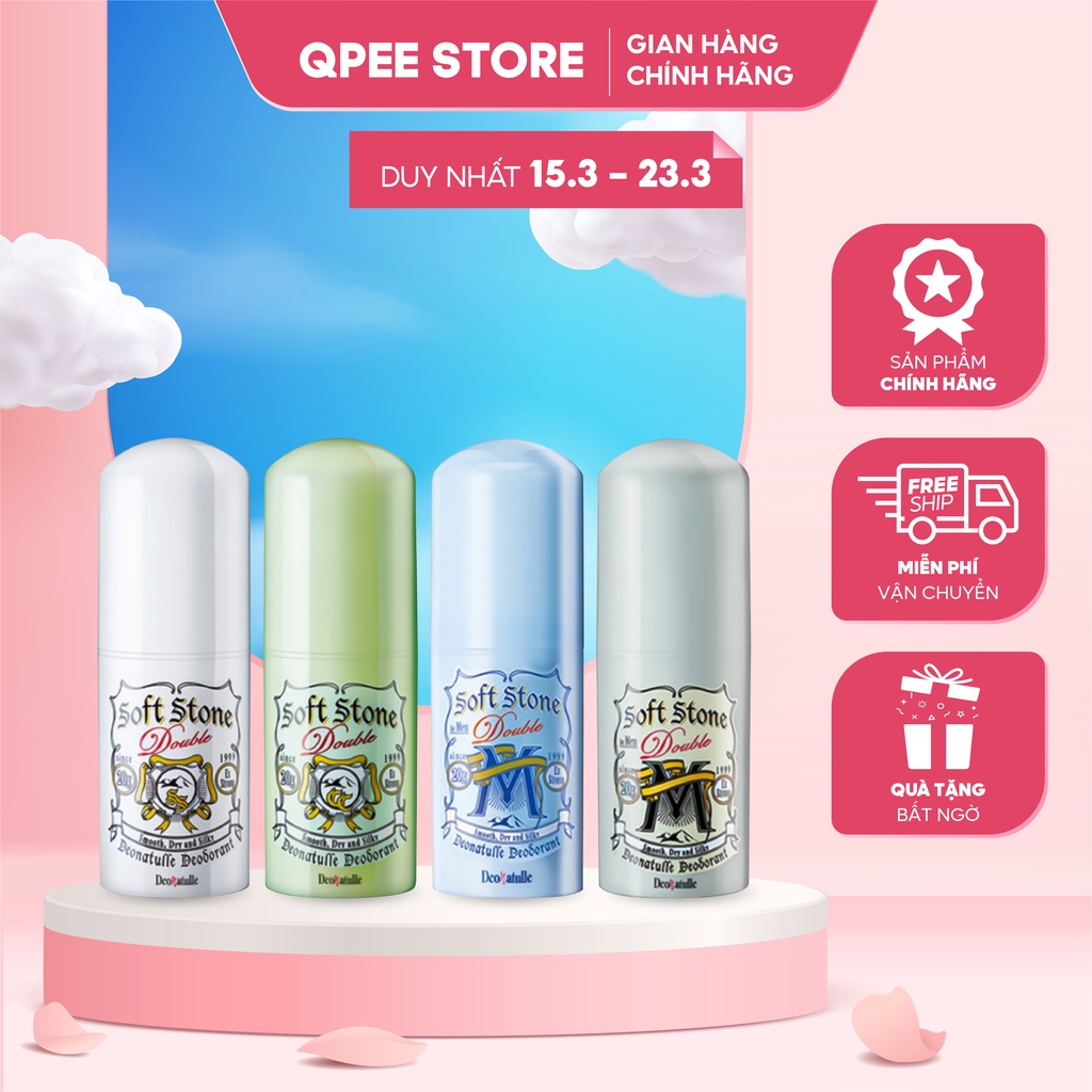 ✅[CHÍNH HÃNG] Lăn nách đá khoáng Soft Stone Nhật Bản  - QPEE STORE