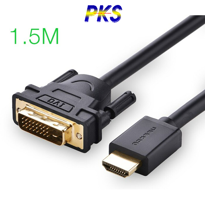 Cáp HDMI sang DVI 24+1 dài 1.5M Ugreen 11150 chính hãng