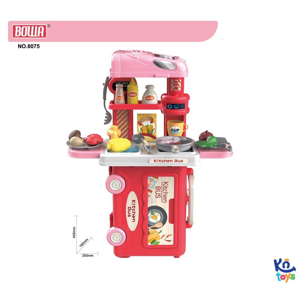 Bộ đồ chơi nhập vai BOWA 8075 – Xe buýt nhà bếp 32 chi tiết