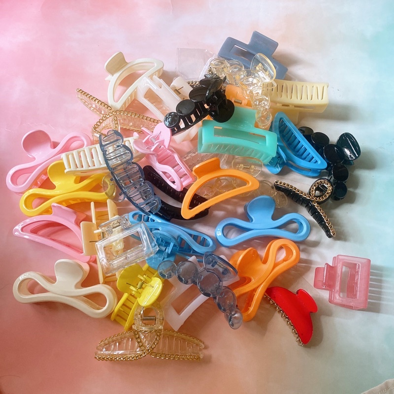 Kẹp gấp tóc phong cách hàn quốc ngẫu nhiên loại to TIMSTORE phụ kiện búi tóc tiểu thư