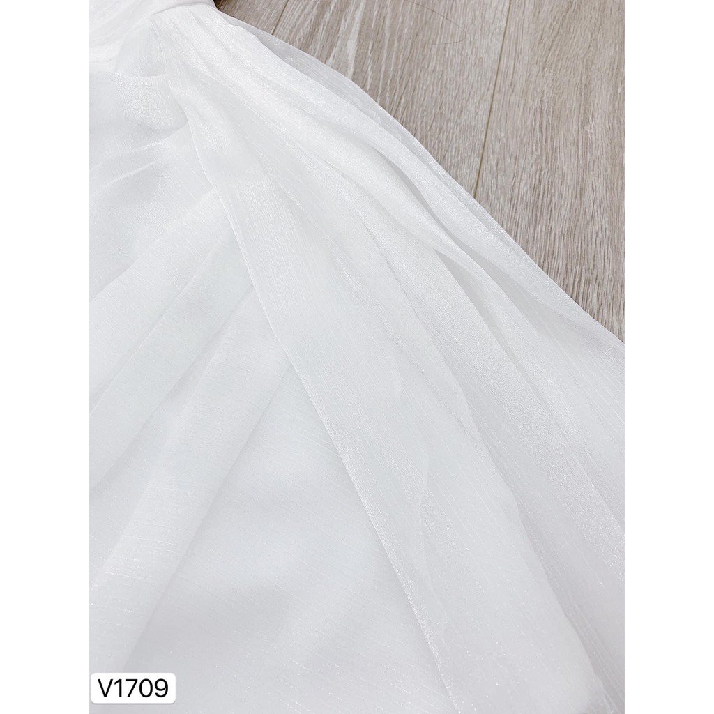 Váy trắng dự tiệc trễ vai V1709 - Đẹp Shop DVC (Kèm ảnh thật trải sàn do shop tự chụp) | BigBuy360 - bigbuy360.vn