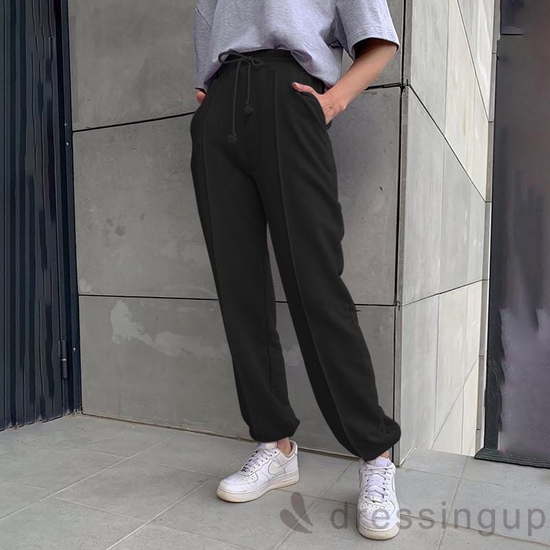 DRE-Women Casual Drawstring Solid Color Pants | BigBuy360 - bigbuy360.vn