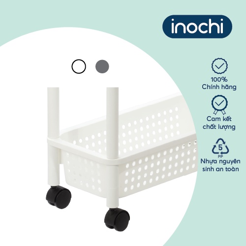 Kệ di động 4 tầng Inochi- Tokyo màu Trắng/Ghi | BigBuy360 - bigbuy360.vn