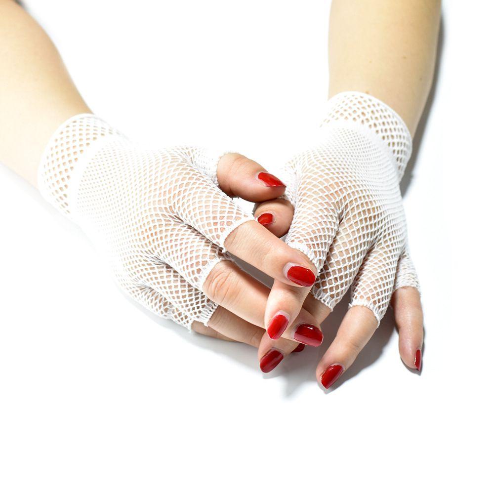 BSUNS Găng Tay Lưới Hở Ngón Co Giãn Chủ Đề Cá Tính
