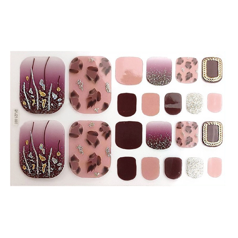 Miếng Dán Trang Trí Móng Chân Lấp Lánh Đầy Màu Sắc DIY Dành Cho Nữ