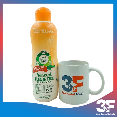 Dầu Gội Tropiclean Flea &amp; Tick Dành Cho Chó Trên 12 Tuần Tuổi Điều Trị Ve Và Bọ Chét Chai 592Ml