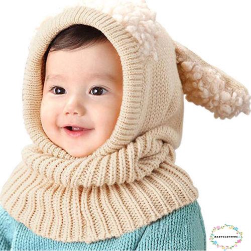 Mũ len beanie có tai thỏ cho bé trai và bé gái