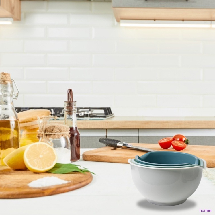 Set 3 Bát Nhựa Trộn Salad Rau Củ Quả Tiện Lợi