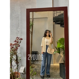 Áo sơ mi basic giấy tay ngắn [2YOUNG] A1611 (ảnh thật)