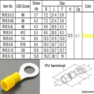 Combo 10 cái Đầu bấm cos TERMINAL RV5.5-6