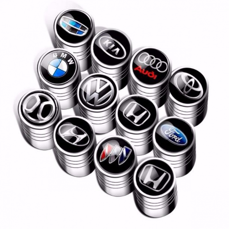 Set 4 nắp van lốp xe tiện dụng cho ô tô Honda Toyota Hyundai Kia Mitsubishi