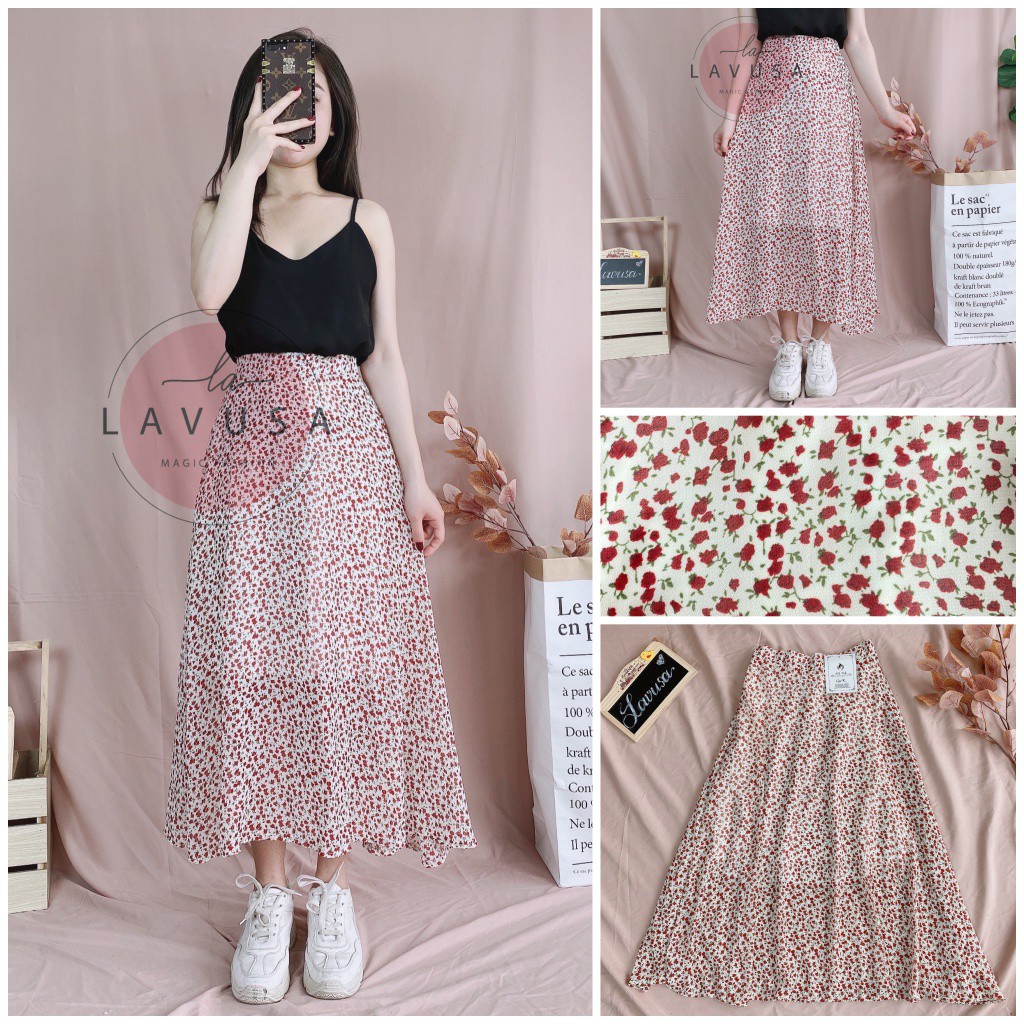 Chân Váy Hoa Nhí Vintage Nhiều Màu Hàng Quảng Châu 💖 𝘍𝘳𝘦𝘦𝘴𝘩𝘪𝘱 💖 Chân Váy Dài Vintage 2 Lớp [ Ảnh Thật / Video] CV27 | BigBuy360 - bigbuy360.vn