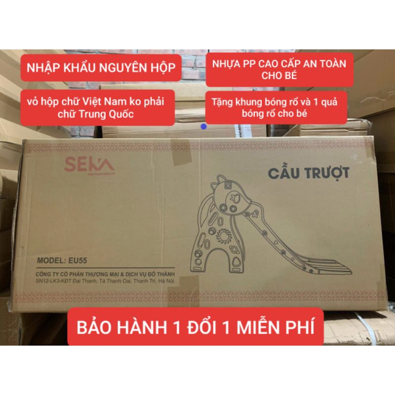 Cầu Trượt trẻ em, cầu trượt cho bé hình Nai Vàng hàng đẹp Loại I [ Bảo Hành 24 tháng ]