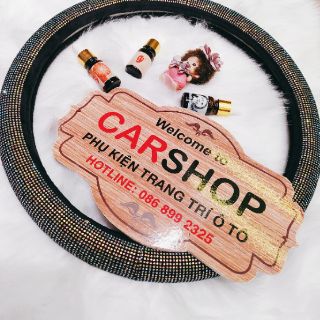 [Xả] Vô Lăng Bọc Da Cao Cấp Đính Đá