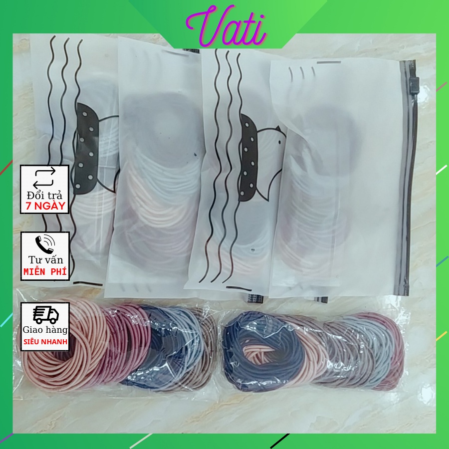[Sét 50 Dây Nịt Cột Tóc Cho Bé] NỊt Buộc Tóc Hàn Quốc 5 Màu vati