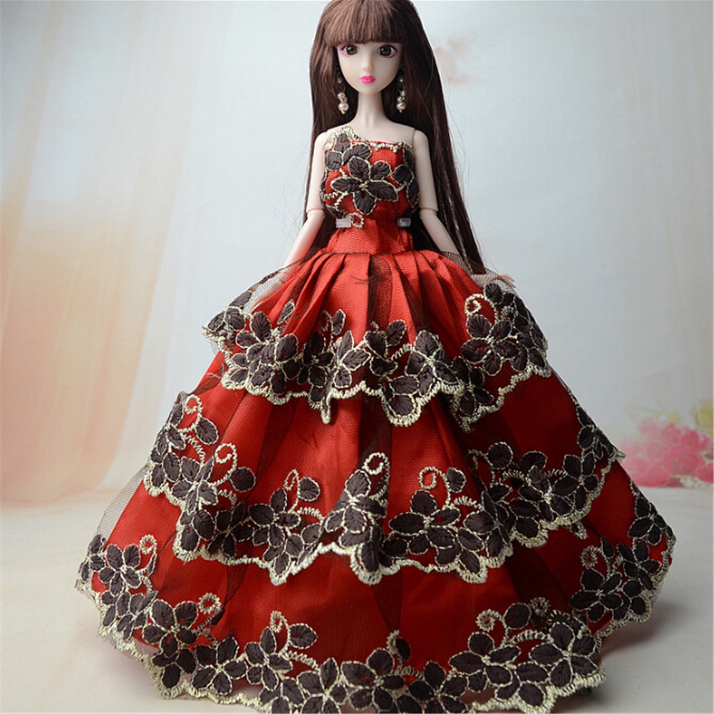 Bộ 5 Đầm Công Chúa Cho Búp Bê barbie Đáng Yêu