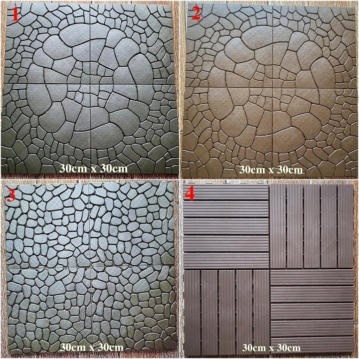 Vỉ Nhựa Lót Sàn Home Max Kiểu Viên Đá. Lót Sàn Nhà/Ban Công/Hồ Bơi/Nhà Tắm Sân Thượng, . Hàng VNXK