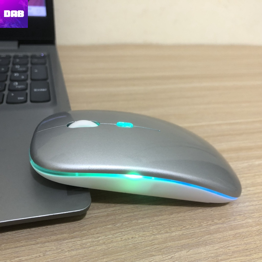 Chuột Máy Tính Không Dây LED Đổi Màu Pin Sạc Siêu Mỏng Chống Ồn Chuyên Dụng Văn Phòng Gaming