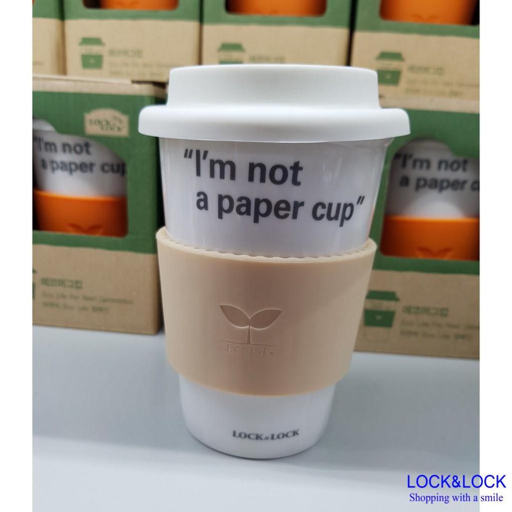 [Lock&lock] Cốc sứ I'm Not a Paper Cup 370ml - SLB003