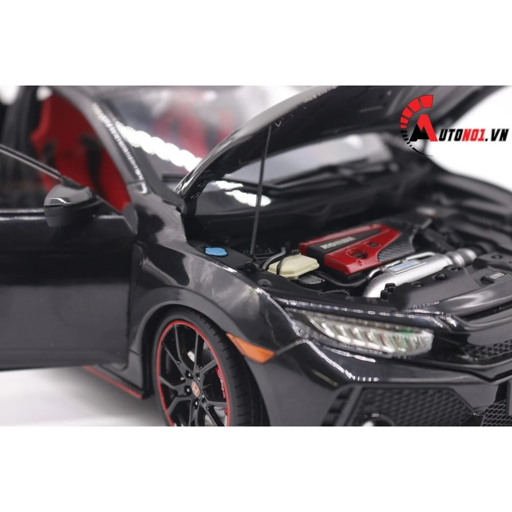 MÔ HÌNH XE HONDA CIVIC HATCHBACK TYPE R BLACK 1:18 LCD 7579