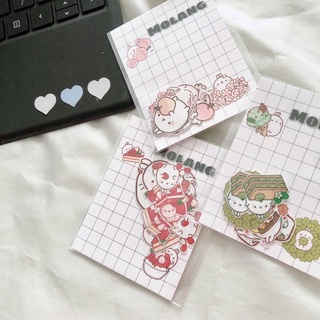Set mini 12 miếng dán sticker hoạ tiết molang trang trí