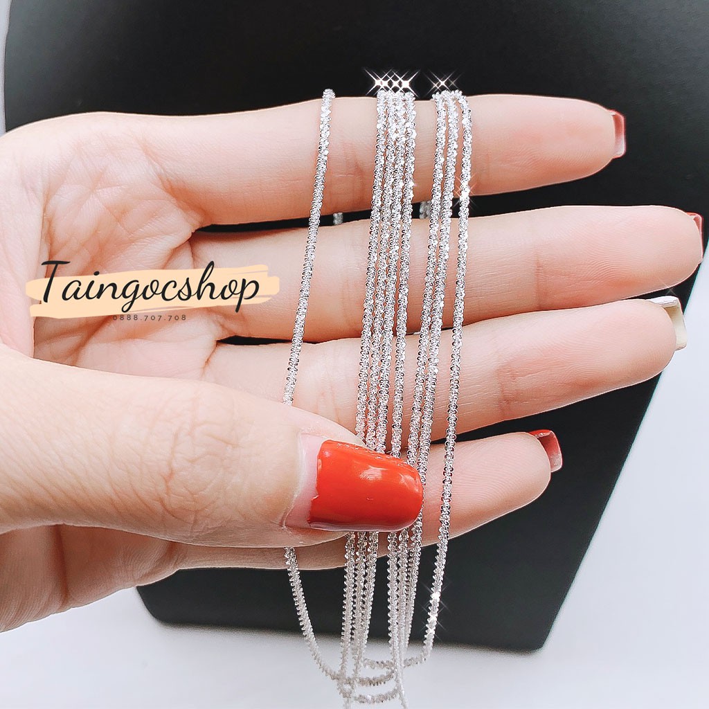 ẢNH THẬT DÂY XOẮN HOA MAI BẠC Ý S925 CAO CẤP