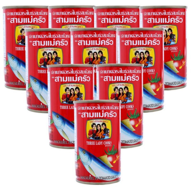 Hộp cá nục sốt cà 3 cô gái 155g