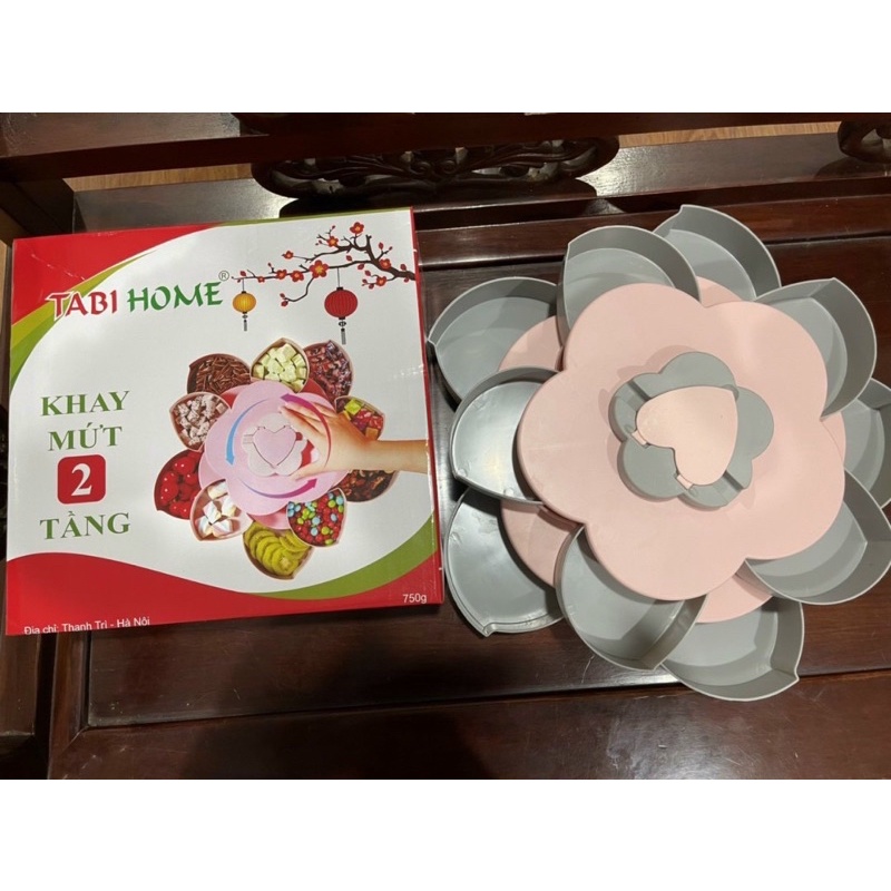 KHAY MỨT XOAY NHIỀU CÁNH SIÊU RẺ, ĐỒ ĐỰNG BÁNH KẸO NGÀY TẾT