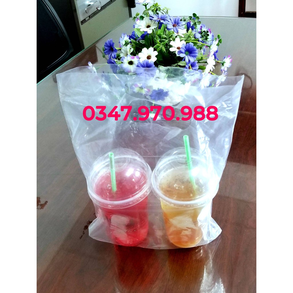 1kg Túi đựng ly trà sữa, cà phê (loại 2 ly)