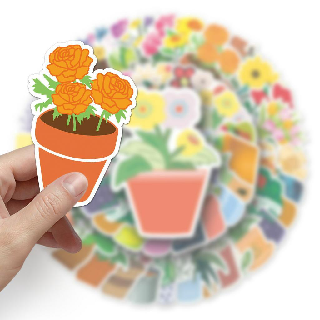 Bộ 50 Miếng Dán Chống Thấm Nước Họa Tiết Vui Nhộn Trang Trí Xe Hơi / Nhà Cửa