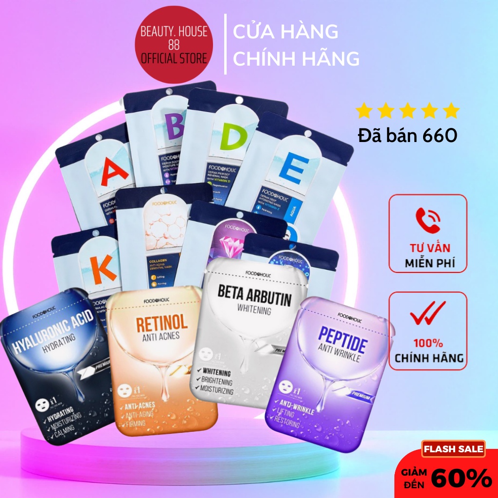 Mặt Nạ Giấy Chăm Sóc Da Toàn Diện Foodaholic Essential Mask 23g