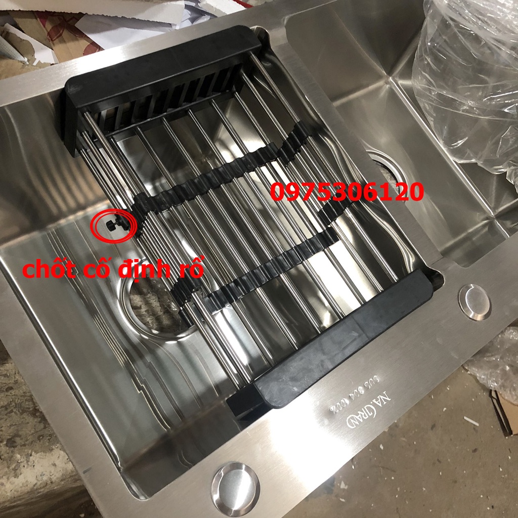 Rổ Đa Năng Đựng Trái Cây Thực Phẩm hợp kim kẽm sơn tĩnh điện loại rổ to đựng được nhiều bát đĩa.rổ rút đen