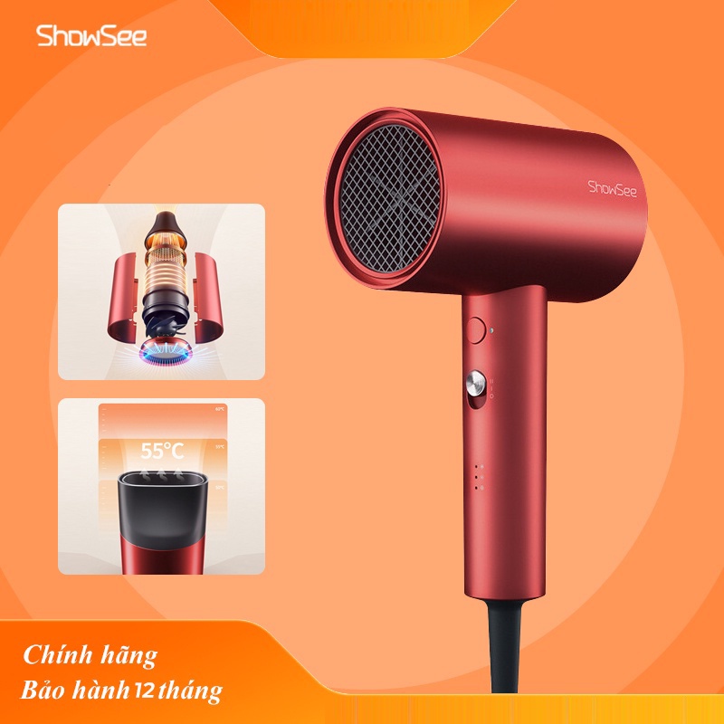 Máy sấy tóc Showsee Xiaomi Youpin A1/A5 Công suất 1800W, 2 chế độ gió nóng, lạnh