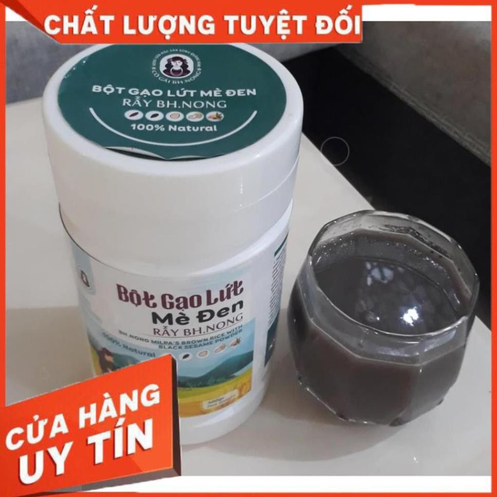 [SP HỮU CƠ - 100% TỰ NHIÊN]: Bột gạo lứt mè đen rẫy Bh.nong hộp 500gr