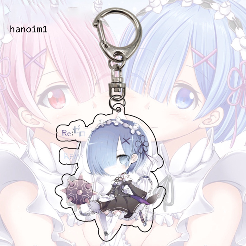 Móc khóa hình nhân vật hoạt hình Rem đáng yêu thời trang