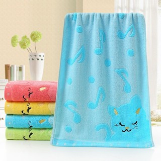 Khăn Tắm Cotton Siêu Thấm Hút Hình Mèo Dễ Thương