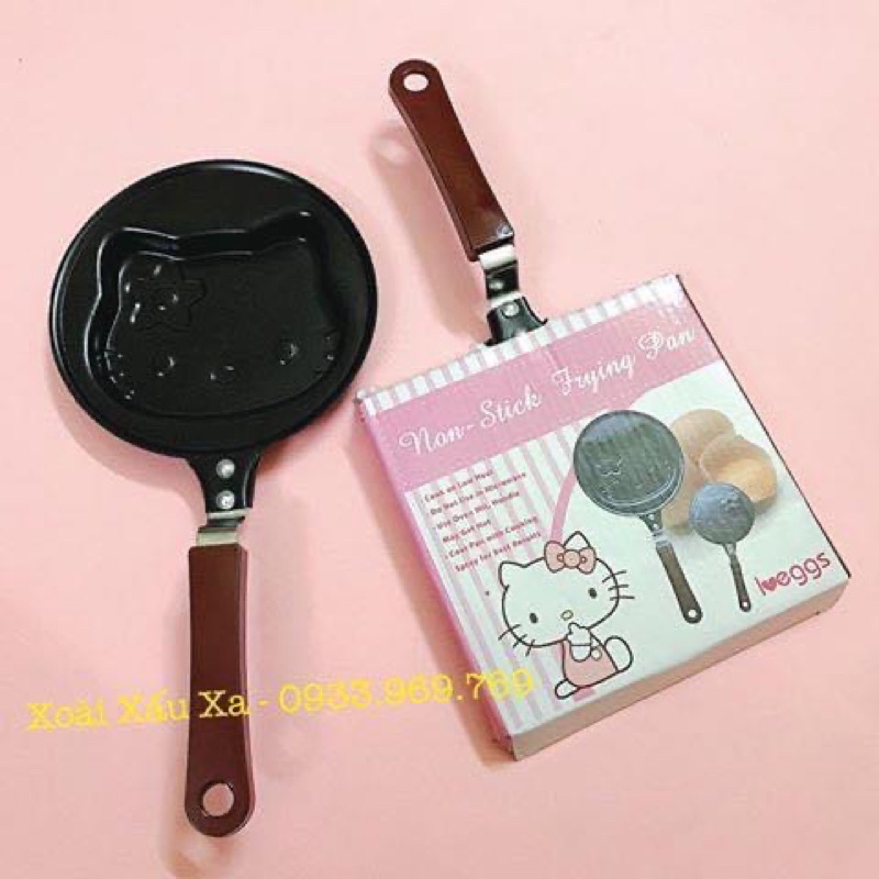 chảo mini mặt mèo hello kitty rán trứng dễ thương (16Cm)