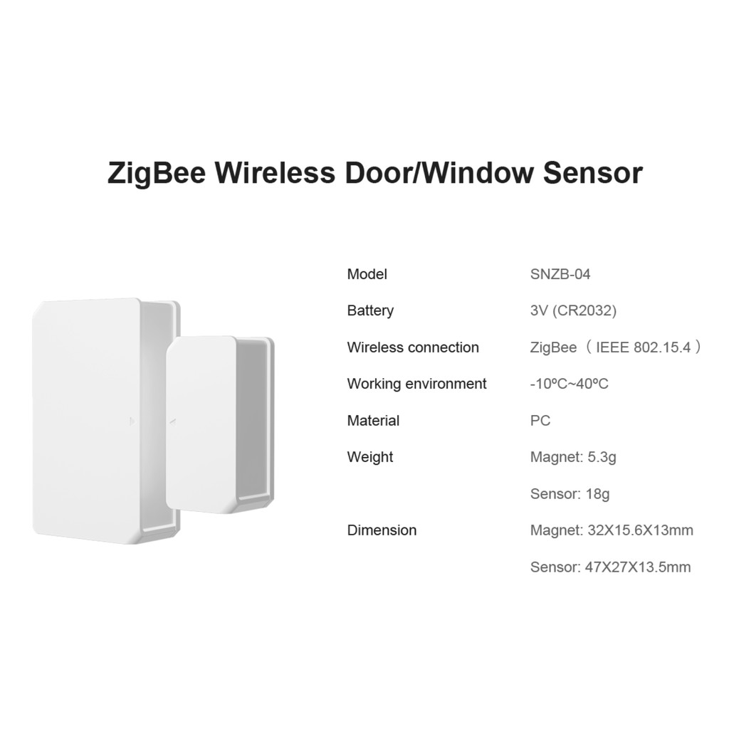 Cảm biến cửa sổ/ cửa chính Sonoff Wireless Door/ Windows Zigbee Sensor - SNZB-04