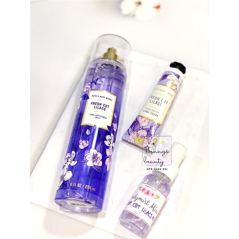 [BILL MỸ] FRESH CUT LILACS - BỘ XỊT THƠM DƯỠNG THỂ BATH AND BODY WORKS
