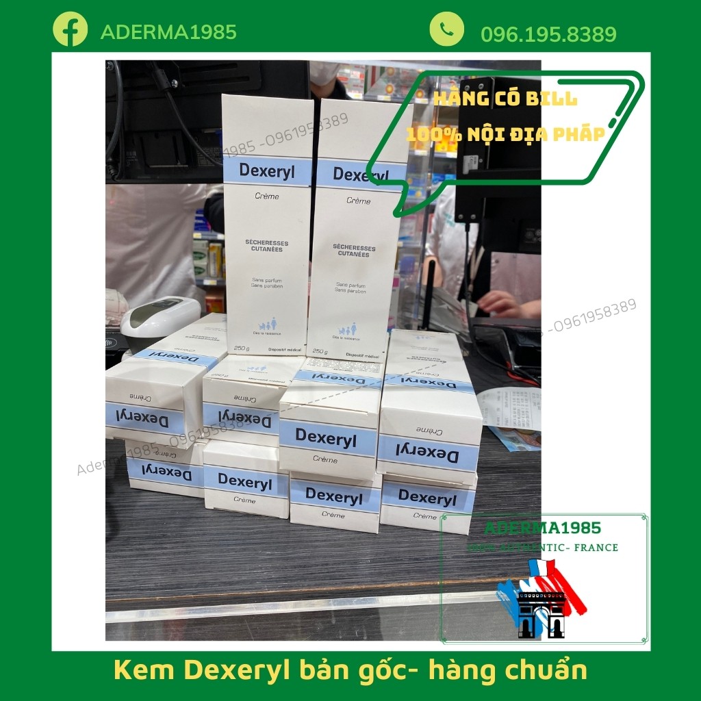 Kem dưỡng da Dexeryl 250gr giúp giảm nè, giảm chàm, giảm da cơ địa, hàng chuẩn, bản gốc.