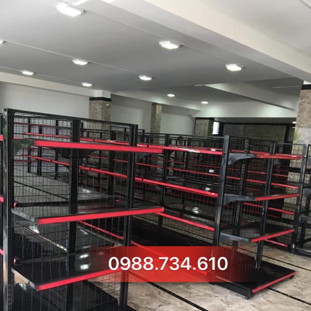 Kệ trưng bày hàng màu đen 2 mặt Cao 1m5 dài 90cm