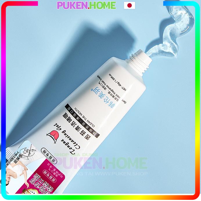 Vệ sinh lưỡi, gel làm sạch lưỡi, gel chà lưỡi REDSMILE diệt khuẩn khử hôi miệng hương thơm bạc hà tươi mát, tuýp 45g